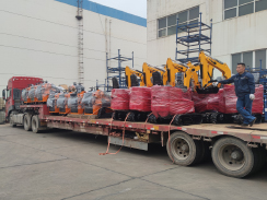 沃爾華集團(tuán)一批小型挖掘機(jī)出口南美市場(chǎng)