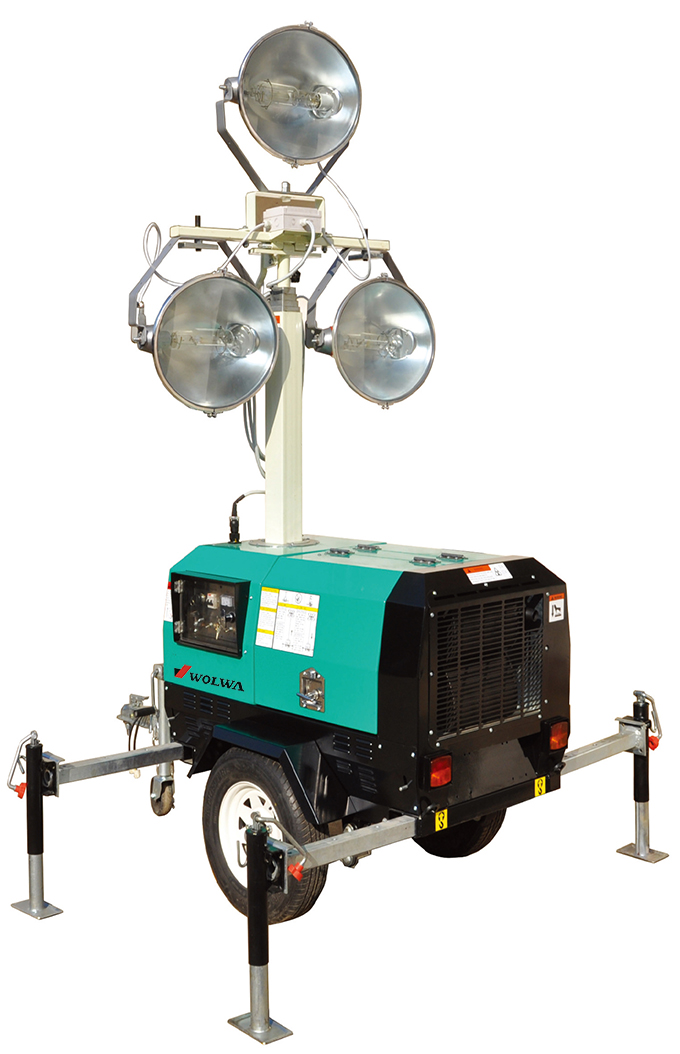 沃爾華GNZM41C手動升降拖車式照明燈產(chǎn)品實物照